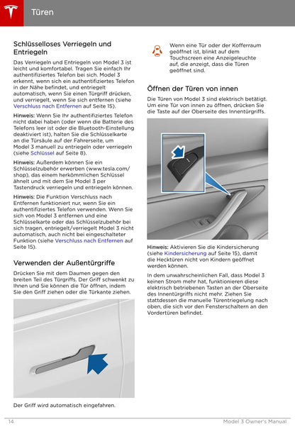 2019 Tesla Model 3 Gebruikershandleiding | Duits