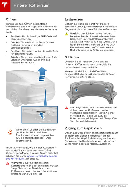 2019 Tesla Model 3 Gebruikershandleiding | Duits