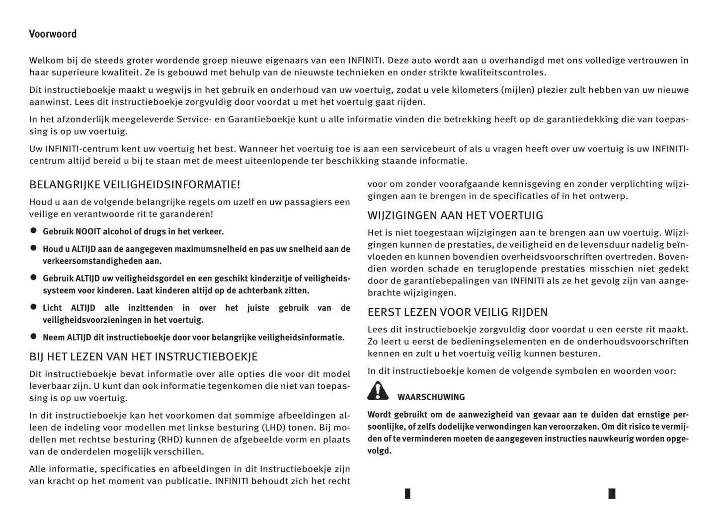 2013-2019 Infiniti Q50 Gebruikershandleiding | Nederlands