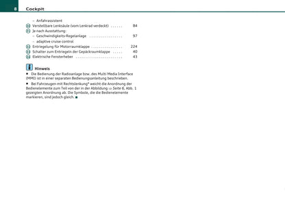 2007-2011 Audi A4 Owner's Manual | German