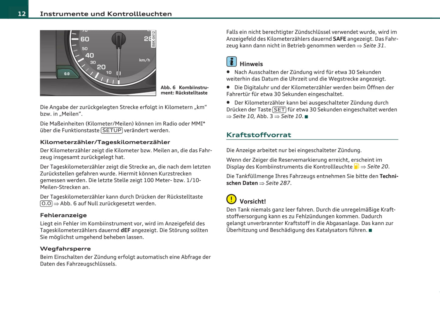 2007-2011 Audi A4 Owner's Manual | German