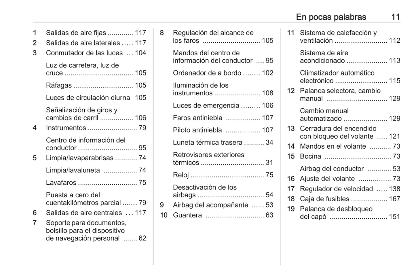 2017 Opel Combo Owner's Manual | Spanish