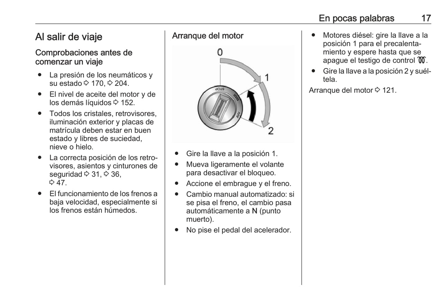 2017 Opel Combo Owner's Manual | Spanish