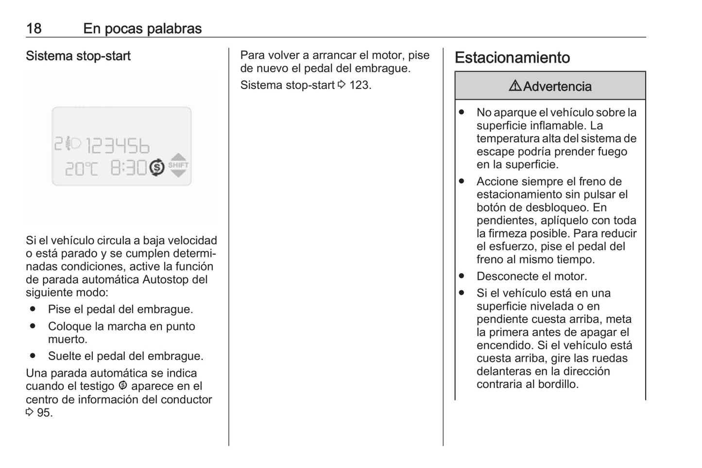 2017 Opel Combo Owner's Manual | Spanish