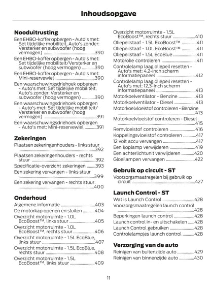 2020-2021 Ford Puma Gebruikershandleiding | Nederlands