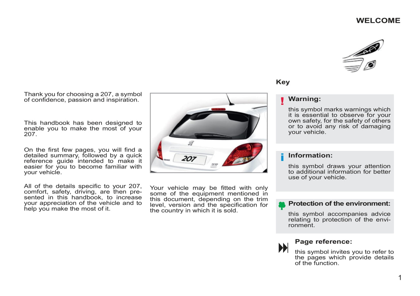 2011-2014 Peugeot 207/207 SW Owner's Manual | English