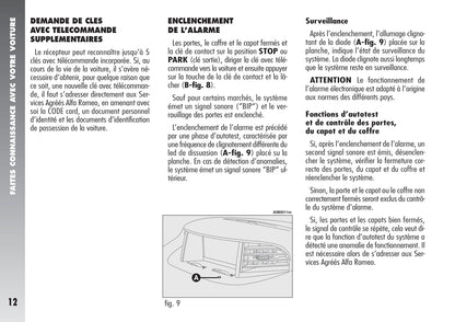 2004-2007 Alfa Romeo 156 Owner's Manual | French