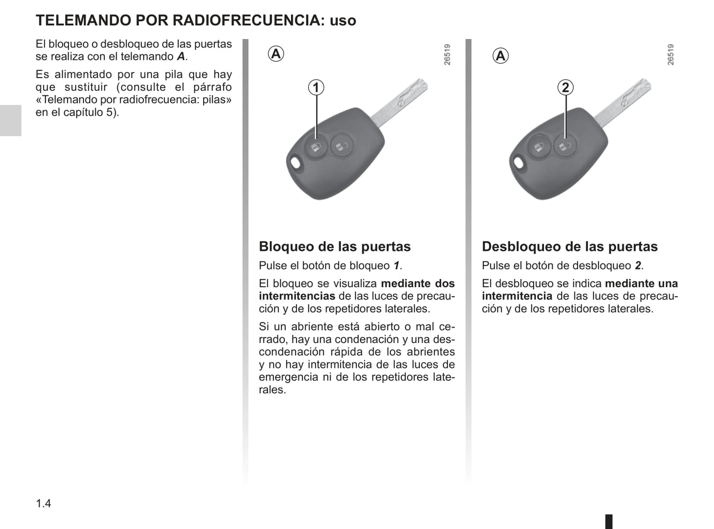 2013-2014 Renault Twingo Owner's Manual | Spanish