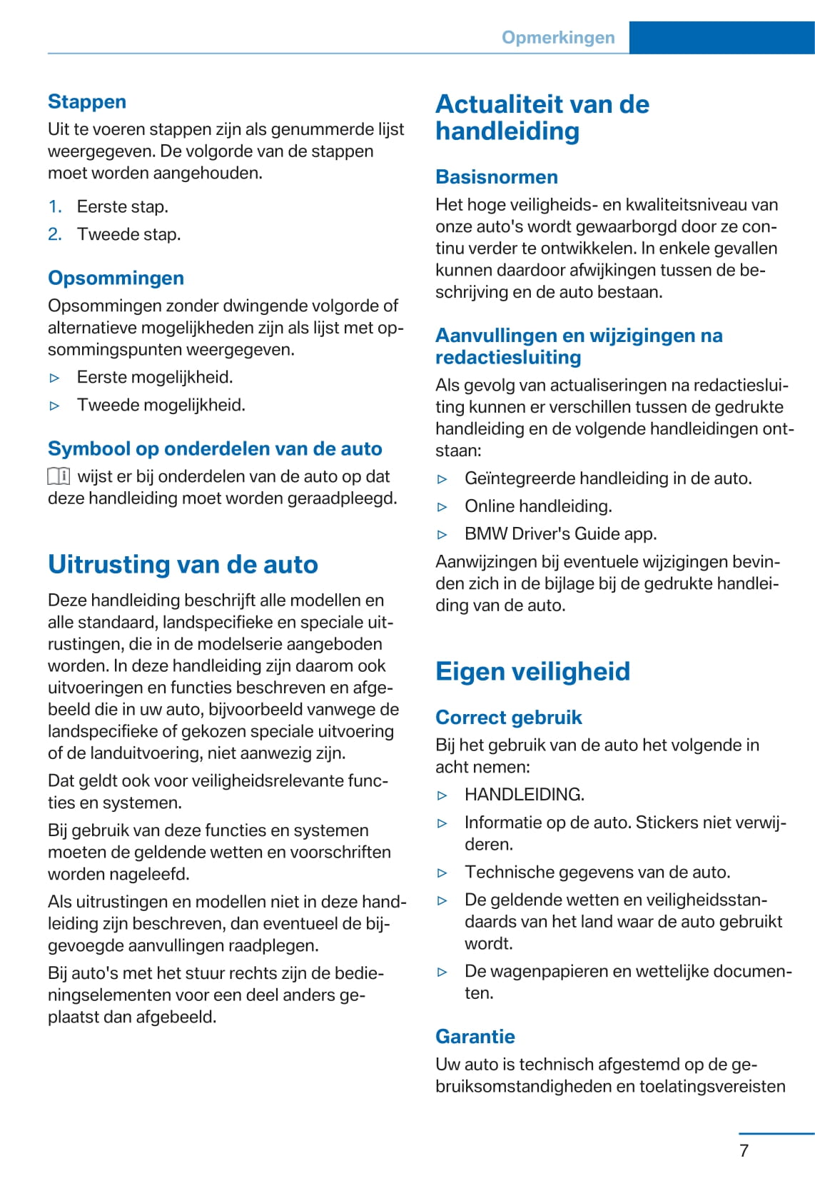 2017 BMW X3 Owner's Manual | Dutch