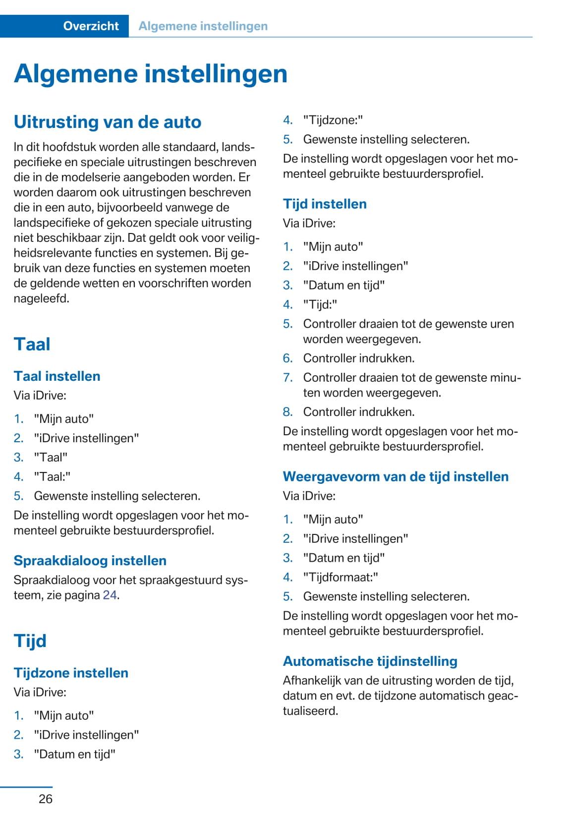 2017 BMW X3 Owner's Manual | Dutch