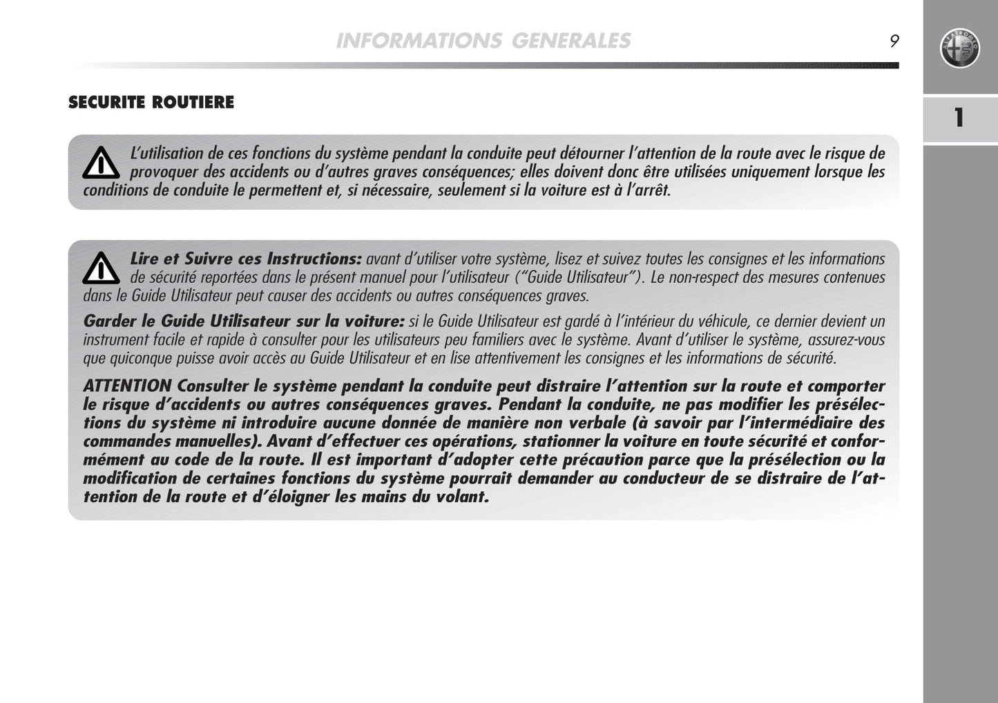 Alfa Romeo MiTo Blue&Me Nav Guide d'utilisation 2008 - 2014