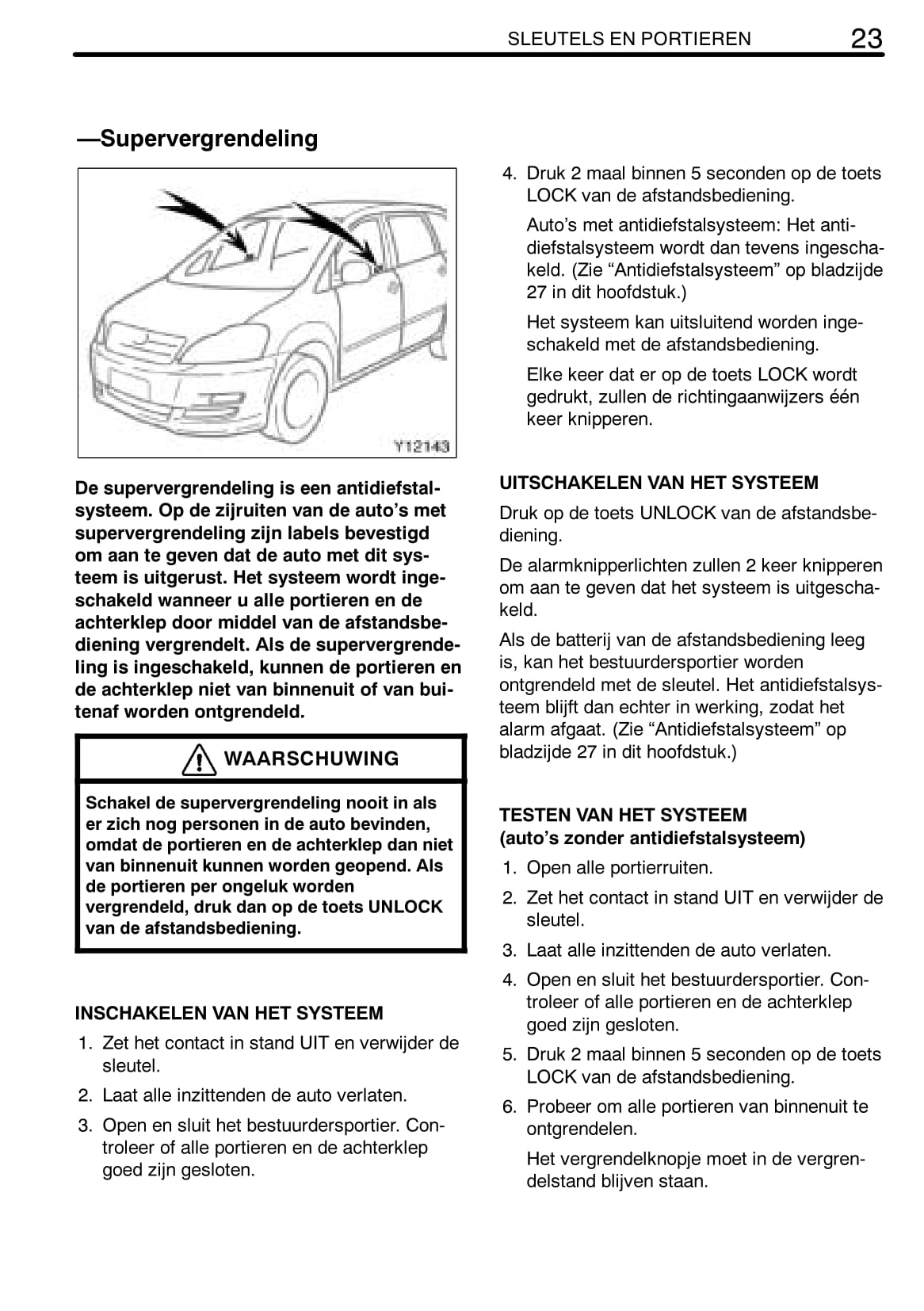 2003-2006 Toyota Avensis Gebruikershandleiding | Nederlands