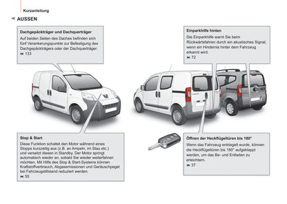 2011-2014 Peugeot Bipper/Bipper Tepee Owner's Manual | German