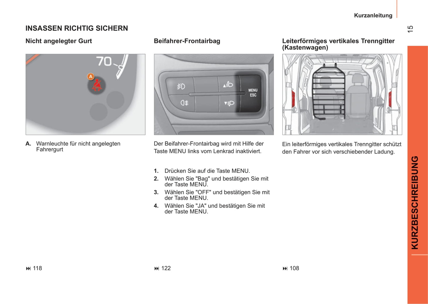 2011-2014 Peugeot Bipper/Bipper Tepee Owner's Manual | German