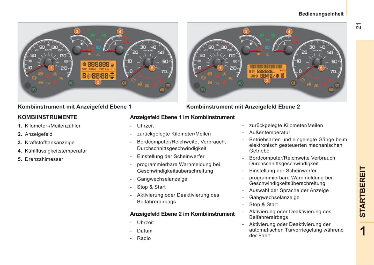 2011-2014 Peugeot Bipper/Bipper Tepee Owner's Manual | German