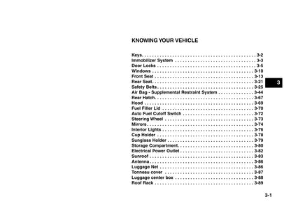 2005-2006 Kia Sorento Owner's Manual | English