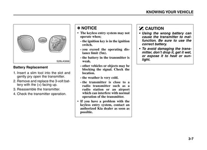 2005-2006 Kia Sorento Owner's Manual | English