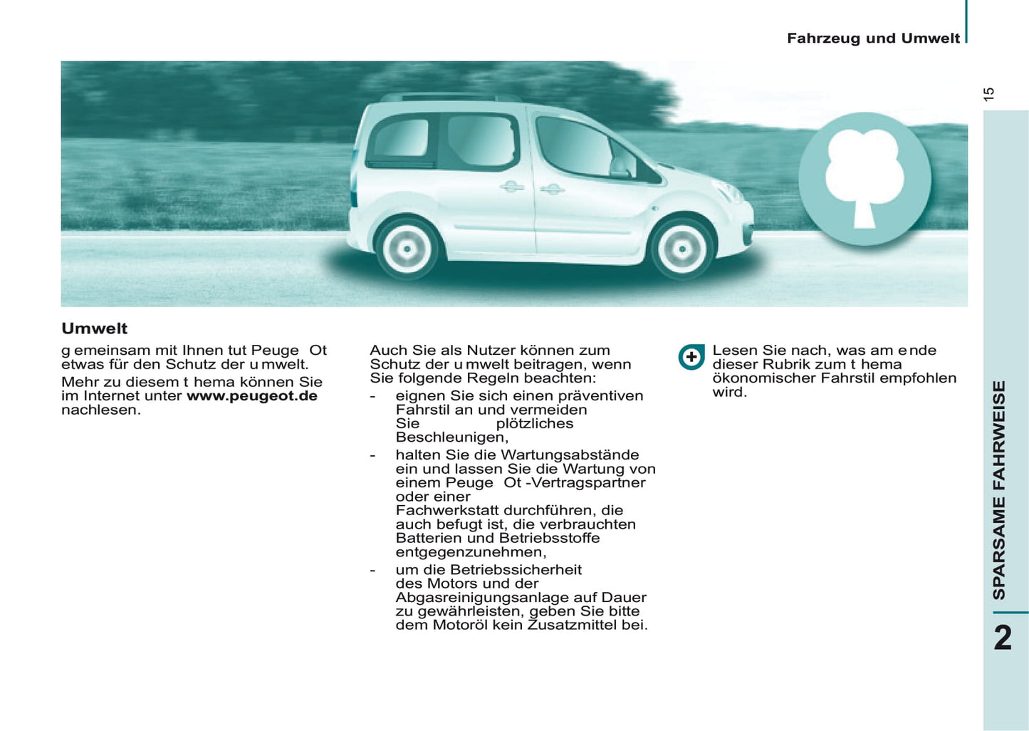 2016-2017 Peugeot Partner Tepee Owner's Manual | German
