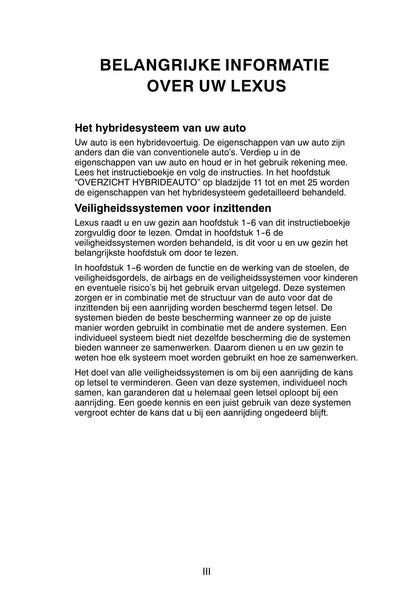 2008-2009 Lexus RX 400h Gebruikershandleiding | Nederlands