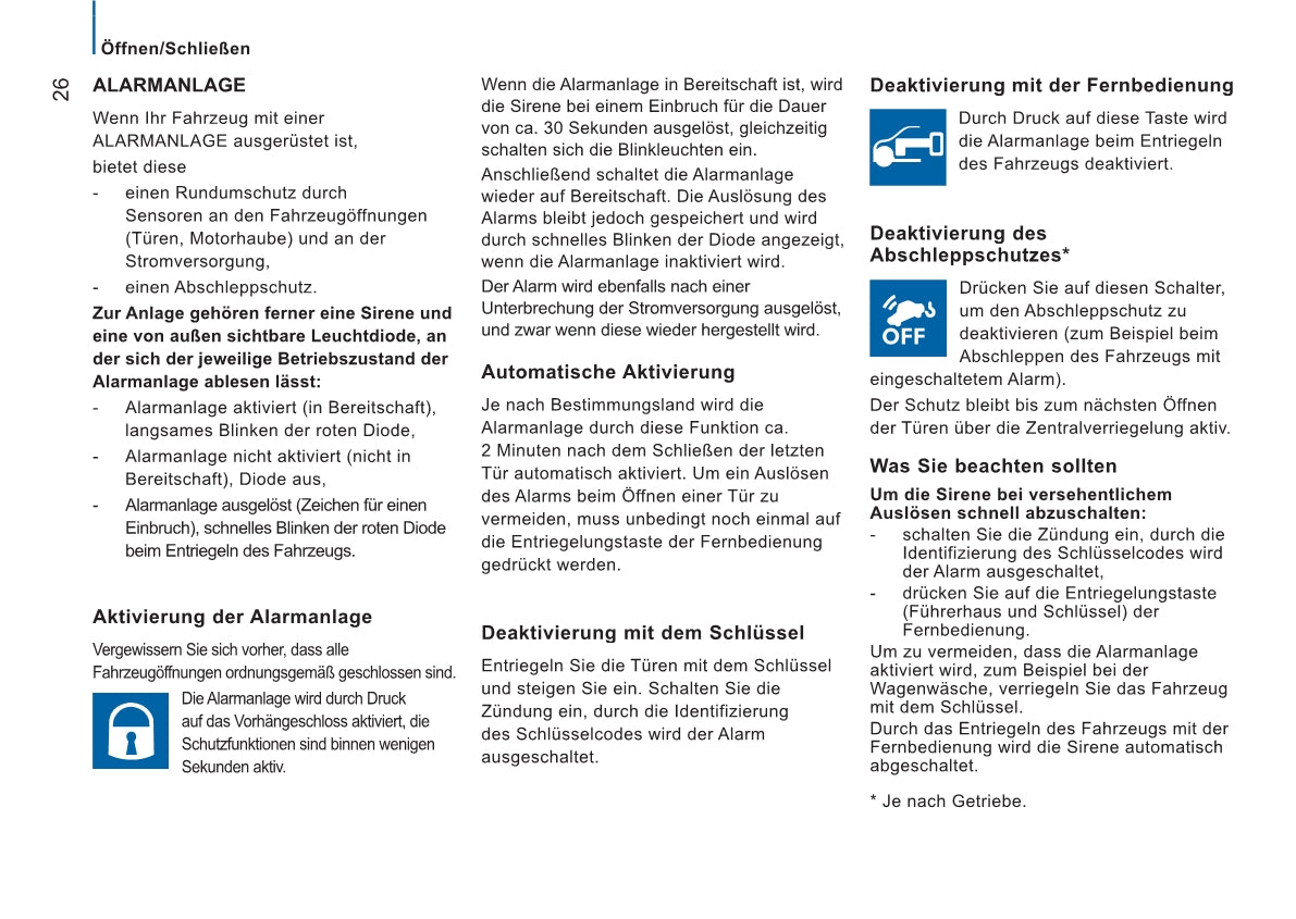 2013-2014 Peugeot Boxer Owner's Manual | German