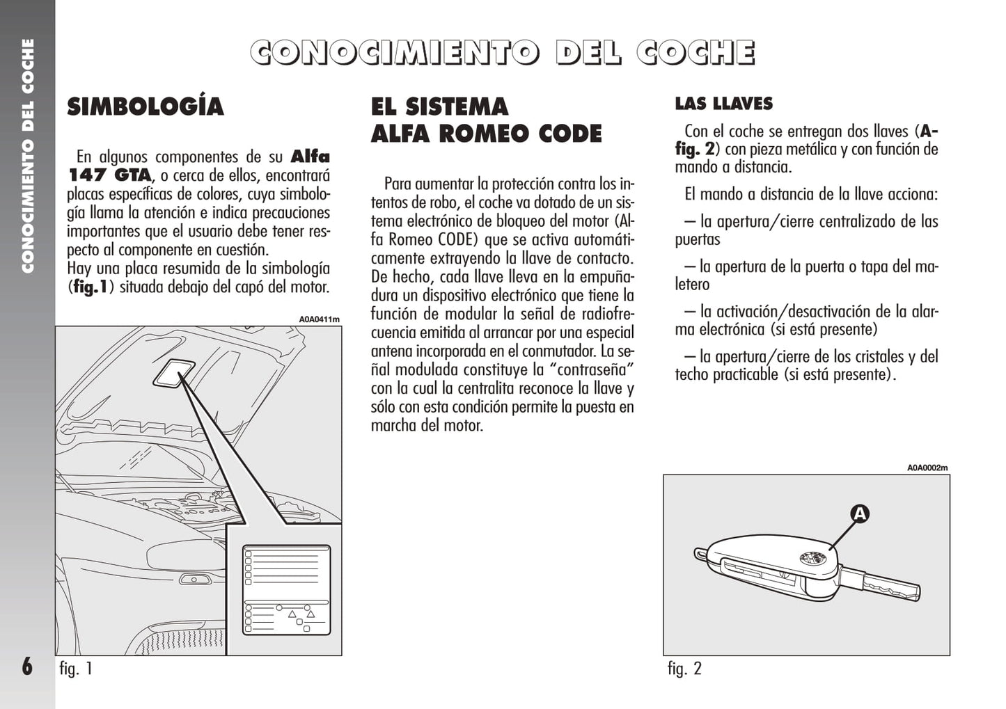 2007-2010 Alfa Romeo 147 Owner's Manual | Spanish