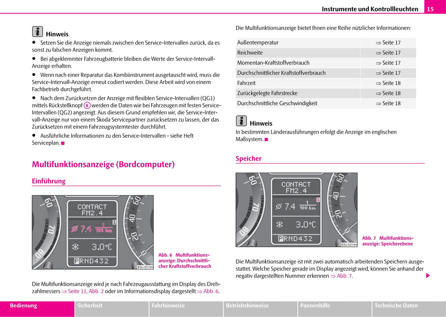 2007-2008 Skoda Superb Owner's Manual | German