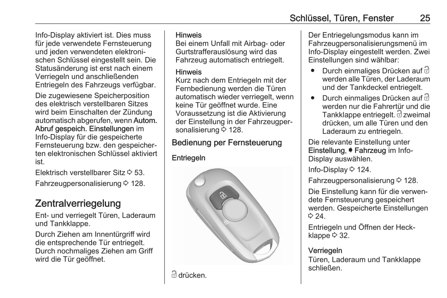 2020-2021 Opel Astra Owner's Manual | German