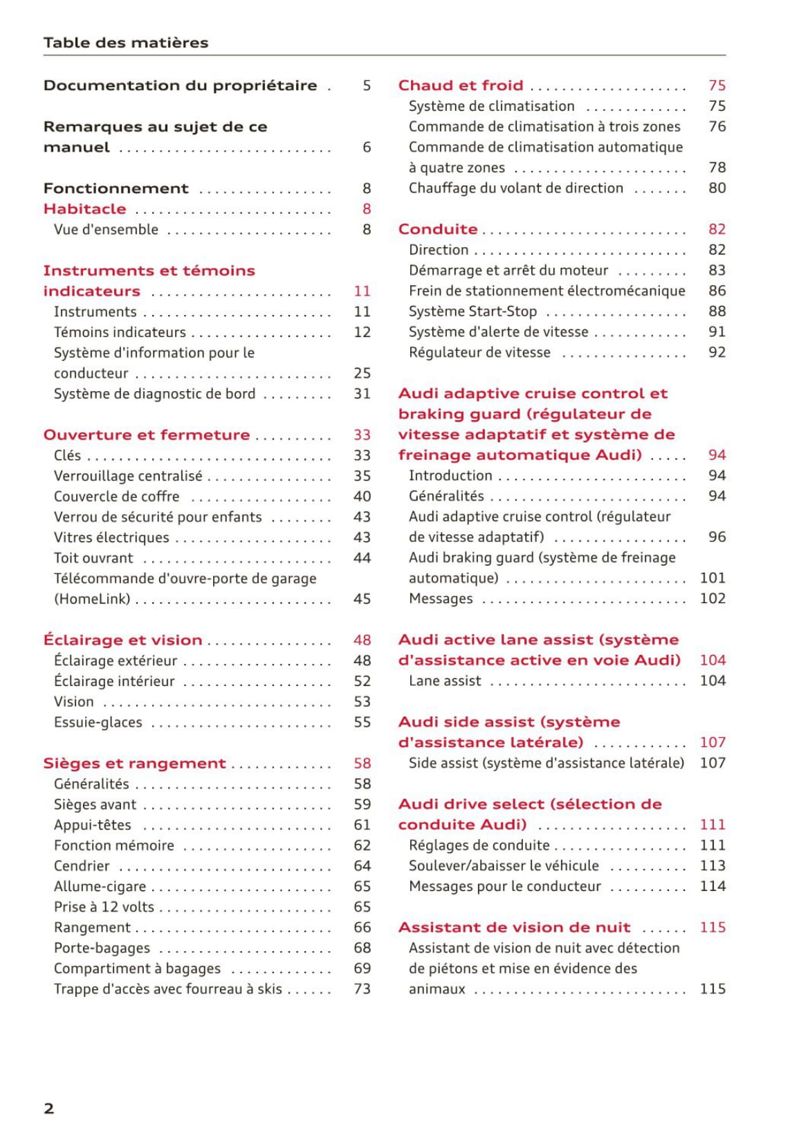 2014-2016 Audi A7/S7 Gebruikershandleiding | Frans