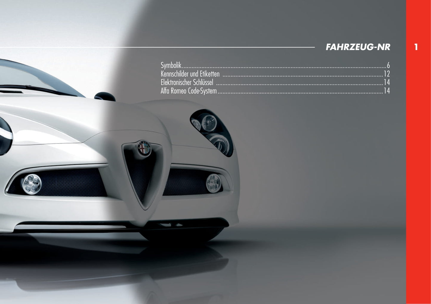 2010 Alfa Romeo 8C Gebruikershandleiding | Duits