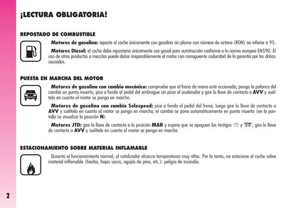 2007-2011 Alfa Romeo GT Owner's Manual | Spanish