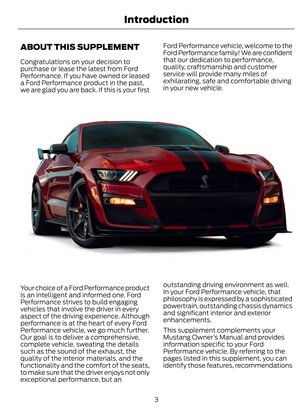 2020 Ford Shelby GT 500 Mustang Gebruikershandleiding | Engels
