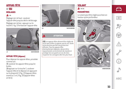 2018-2019 Alfa Romeo Stelvio Owner's Manual | French