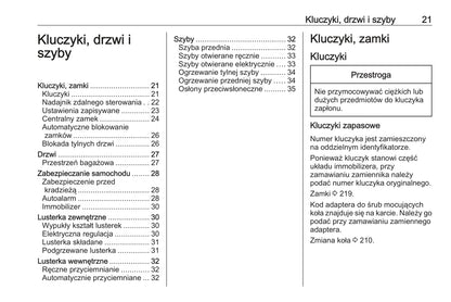 2019 Opel Corsa Owner's Manual | Polish