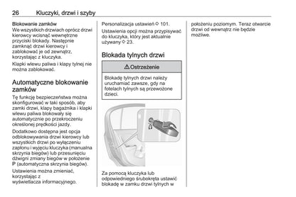 2019 Opel Corsa Owner's Manual | Polish