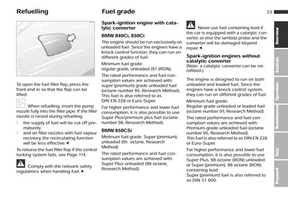 1996-1999 BMW 8 Series Gebruikershandleiding | Engels