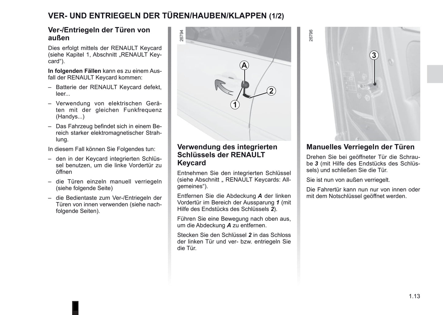2012-2013 Renault Laguna Owner's Manual | German
