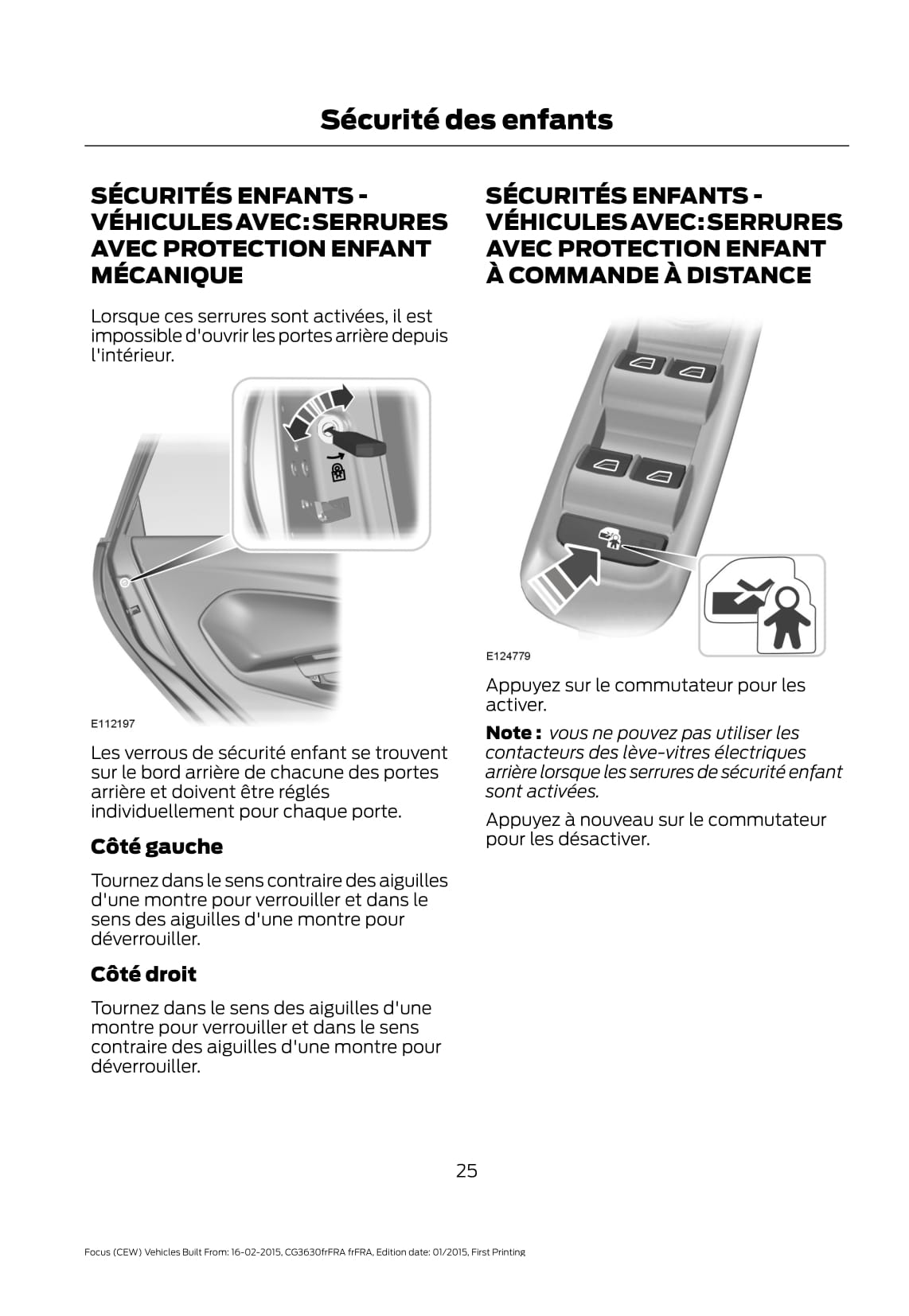 2015 Ford Focus Owner's Manual | French