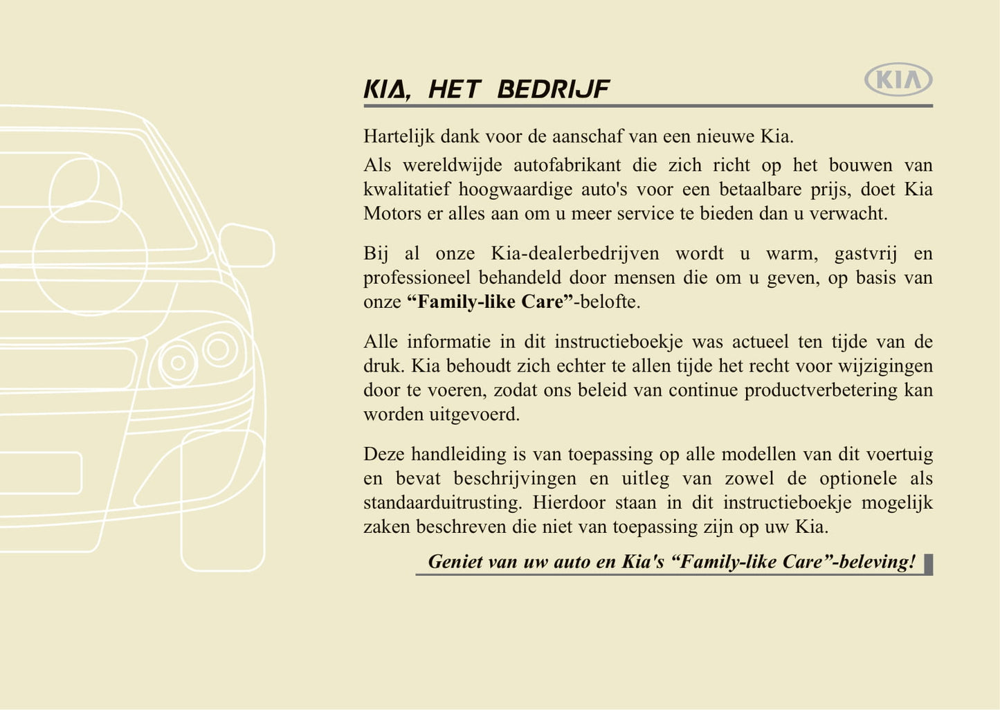 2015-2016 Kia Venga Owner's Manual | Dutch