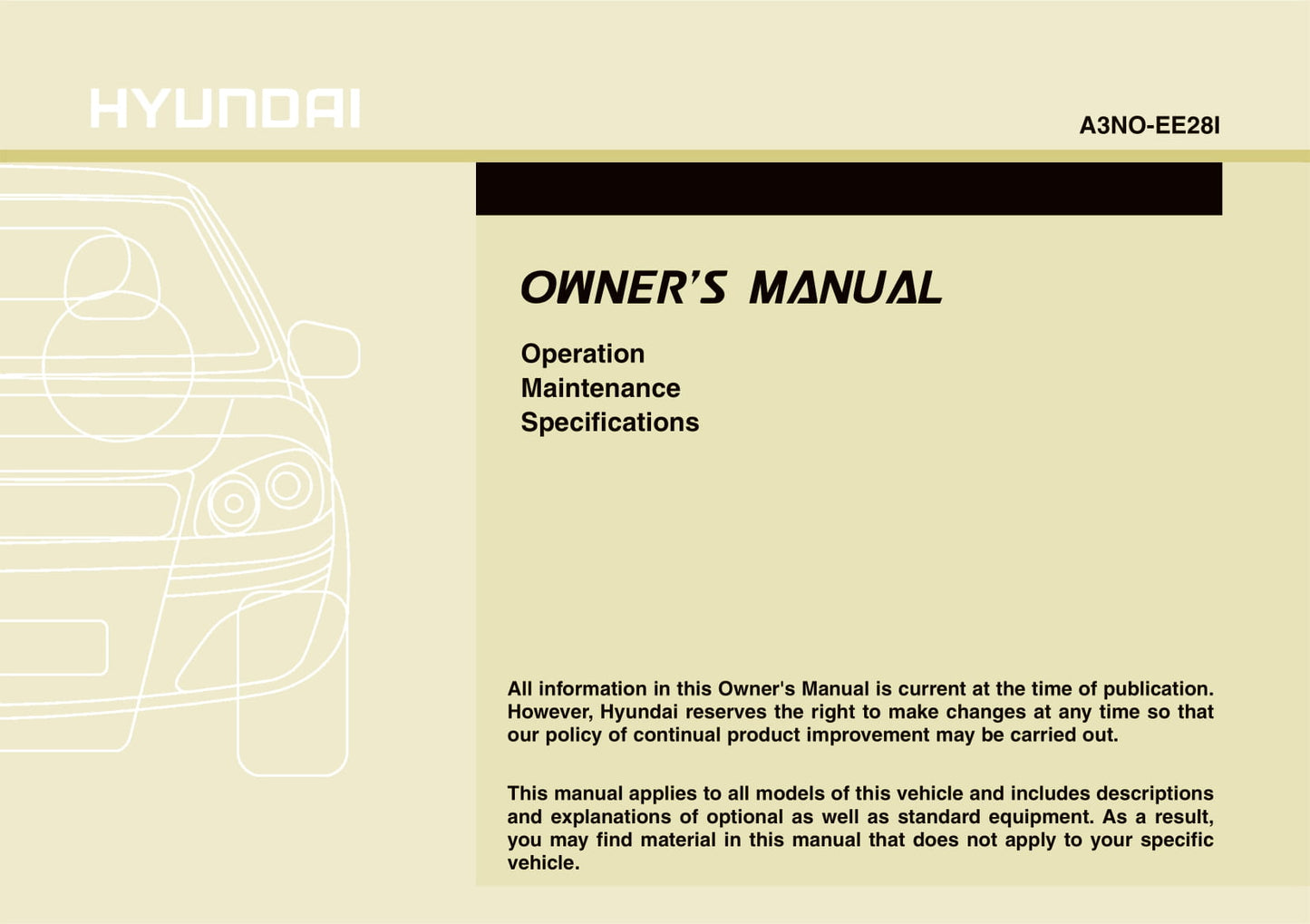 2010-2013 Hyundai Equus Gebruikershandleiding | Engels