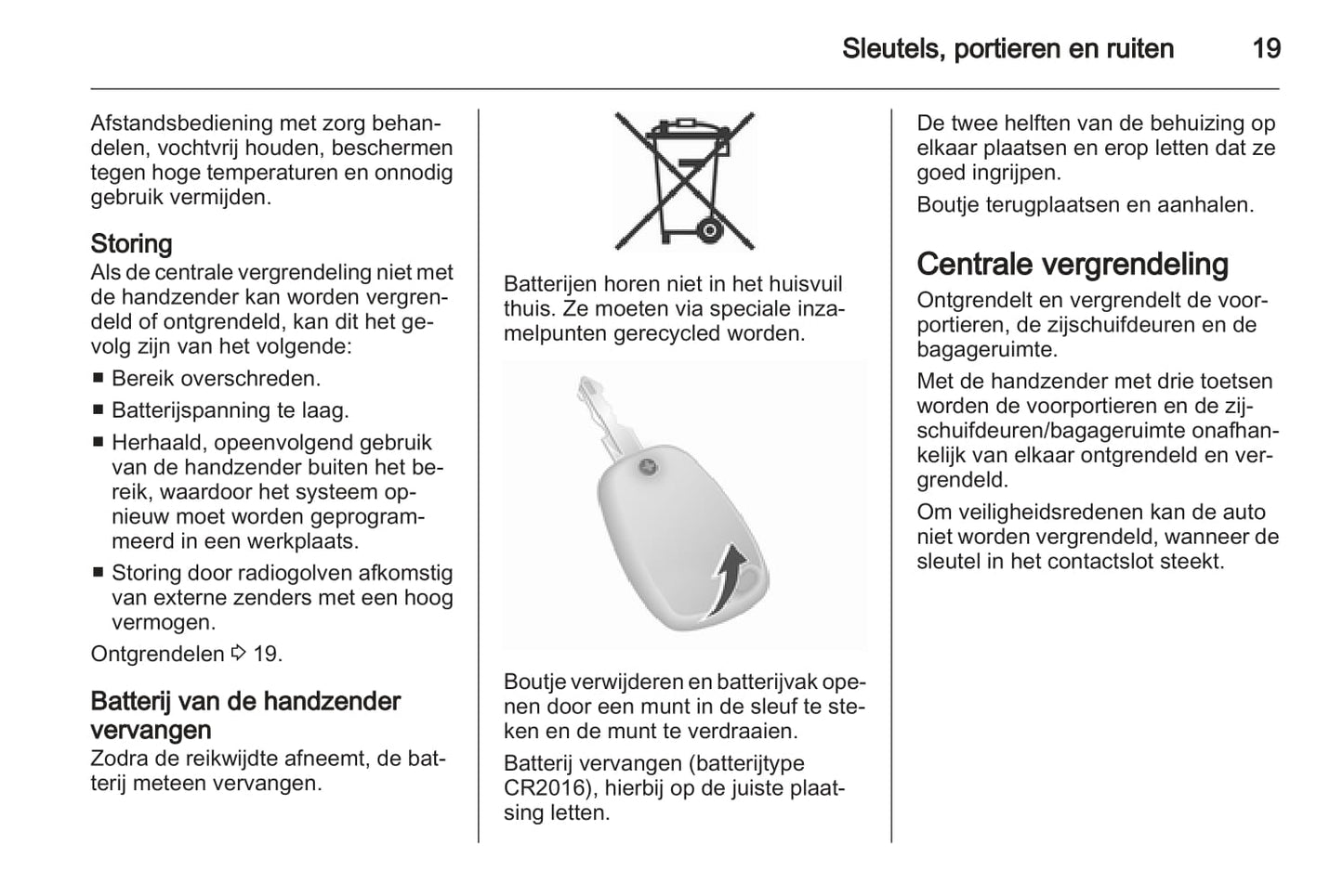 2012 Opel Movano Owner's Manual | Dutch