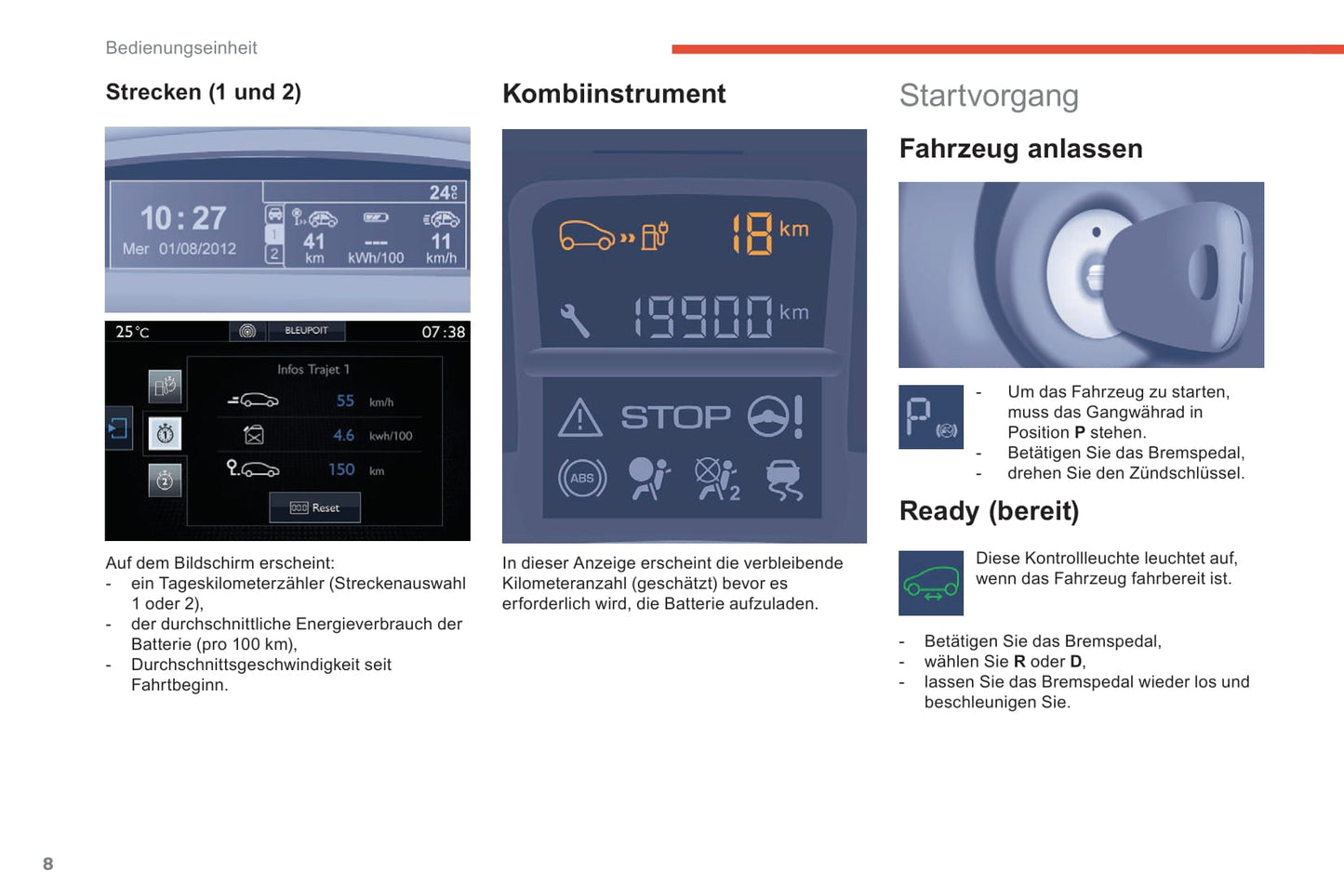 2016 Citroën e-Berlingo Multispace/Berlingo Electric Supplement Manual | German