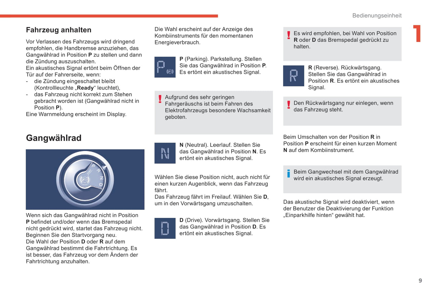 2016 Citroën e-Berlingo Multispace/Berlingo Electric Supplement Manual | German