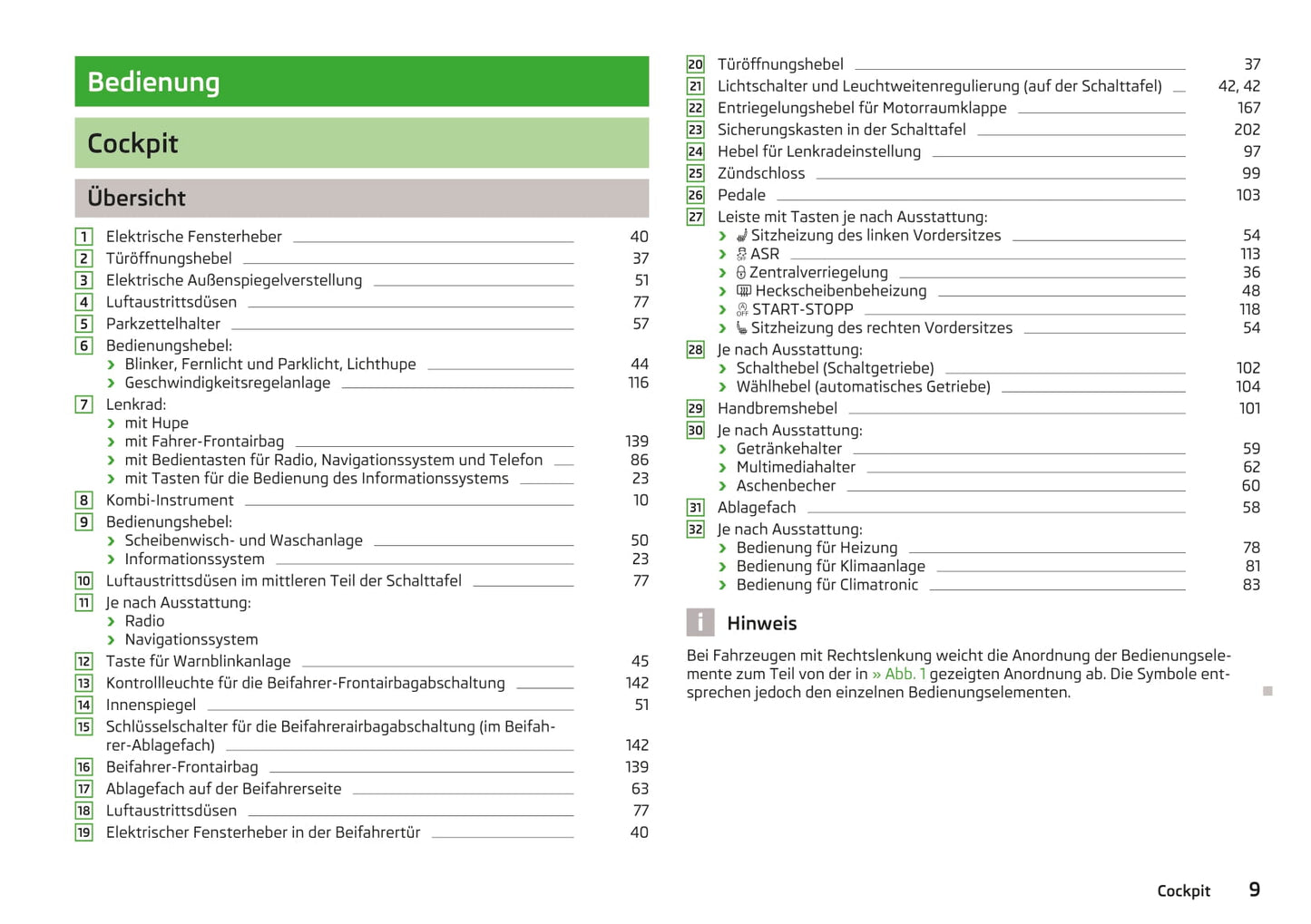 2018-2019 Skoda Rapid Spaceback Owner's Manual | German