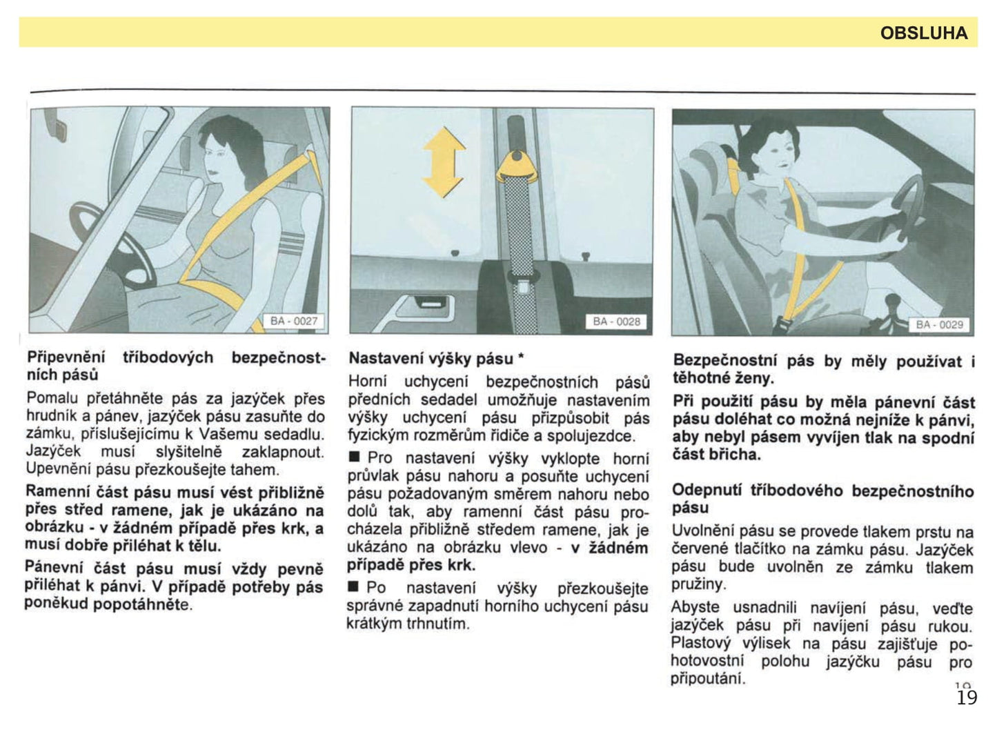 1993-1994 Skoda Favorit Owner's Manual | Czech