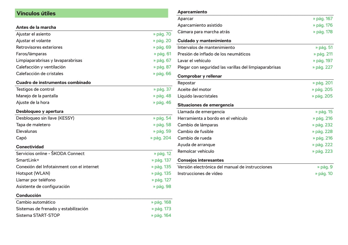 2012-2019 Skoda Rapid Bedienungsanleitung | Spanisch