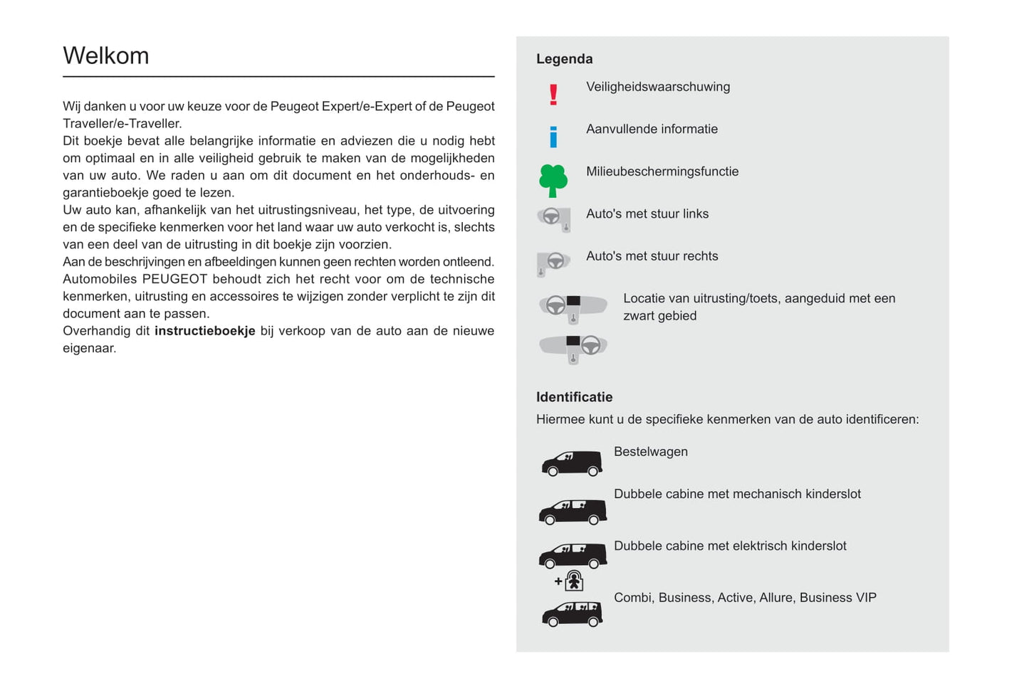2020-2023 Peugeot Expert/Traveller Gebruikershandleiding | Nederlands