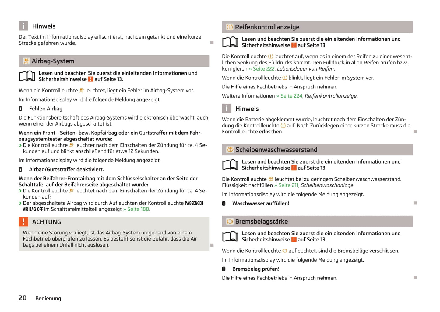 2013-2014 Skoda Superb Owner's Manual | German