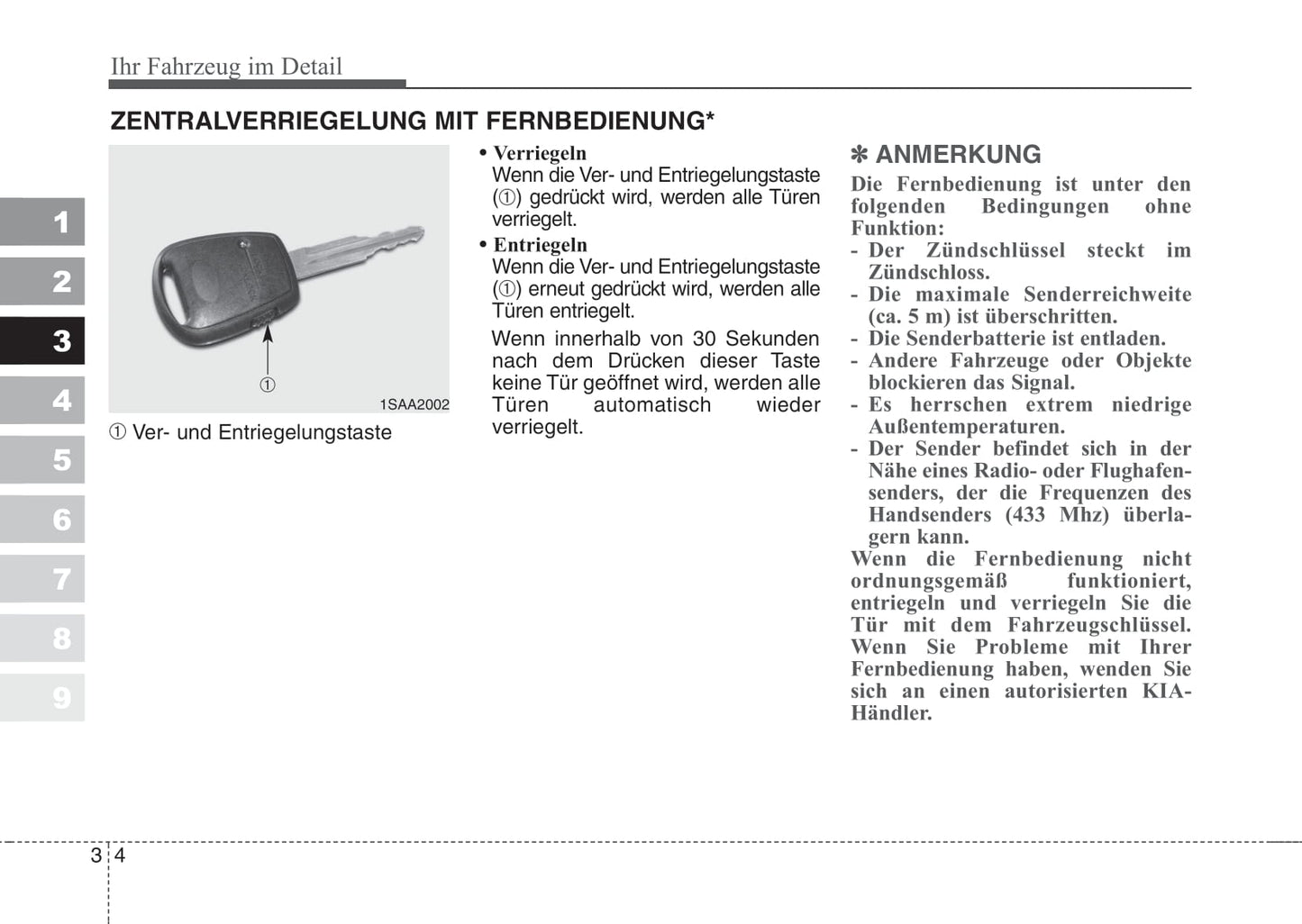 2006-2007 Kia Picanto Bedienungsanleitung | Deutsch