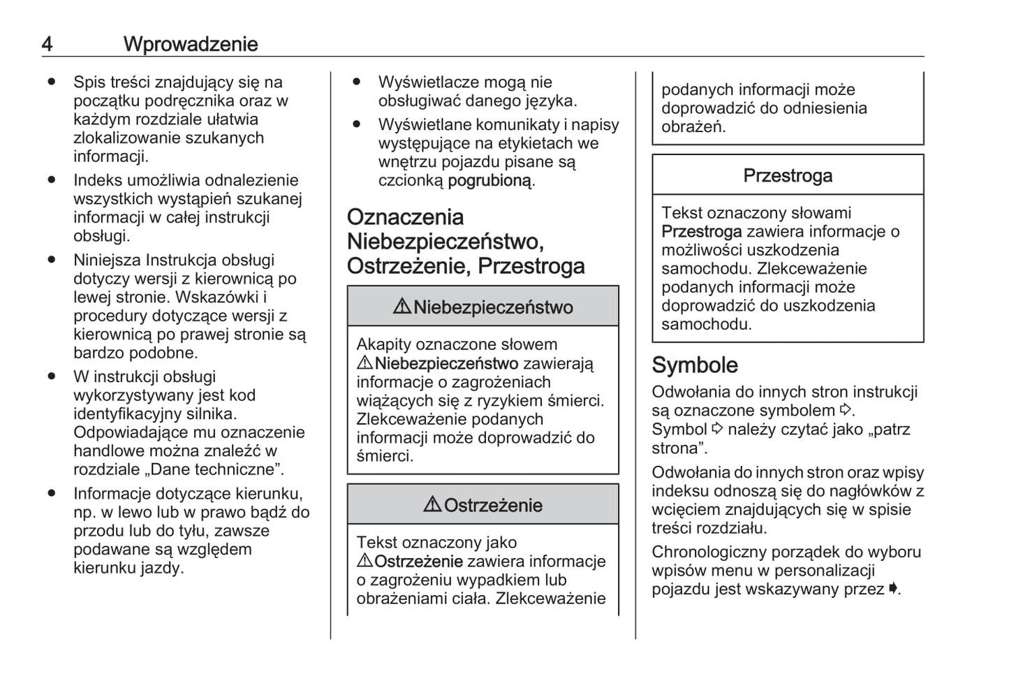 2018 Opel Karl Owner's Manual | Polish