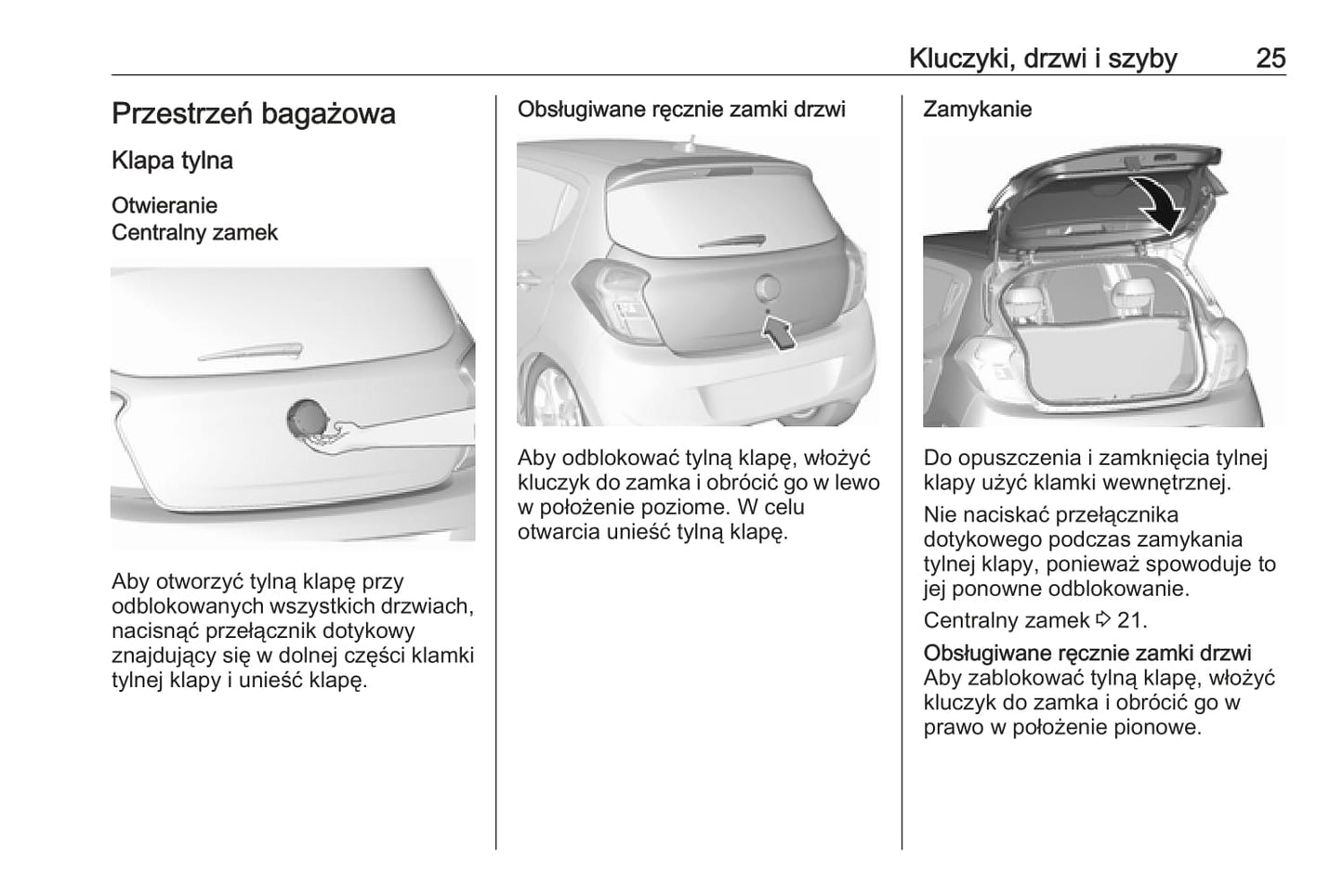 2018 Opel Karl Owner's Manual | Polish